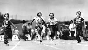 Essentially, teams run in a relay race, and the first team to finish is the winner. History Special Olympics