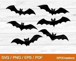Halloween Bats Svg Spooky Bats Svg Bats Png Bats Clipart Etsy Bat Silhouette Halloween Bats Wood Photograph