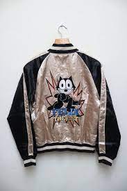 Vintage Sukajan Felix The Cat Animation Cartoon Japanese Japan Etsy Felix The Cats Japanese Cartoon Sukajan Jacket