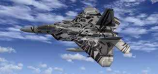 F 22 Raptor Painted As The Tattooed Starscream