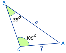 How can this be solved using law of sines? The Law Of Sines