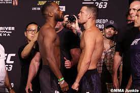 Leon edwards survives late push from nate diaz, wins decision. Ufc 263 Video Nate Diaz Mean Mugs Leon Edwards In Final Faceoff