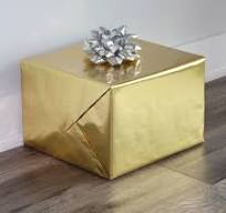 CleverDelights Metallic Gold Gift Wrapping Paper - 30 Inch Width