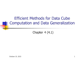 Basically, they use an olap cube. Efficient Methods For Data Cube Computation And Data Generalization Ppt Video Online Download