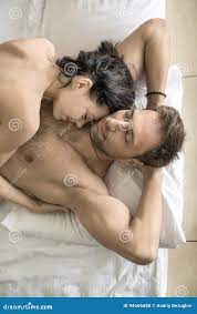 Hugging couple stock photo. Image of intimate, nude, closeup - 94666688