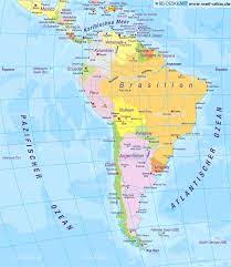 (chile) chad occupied by soviet union in 1945, administered by russia, claimed by japan an) ( j a p a n) (u.k.) venezuela ghana s u d a n rwanda burundi malawi mozambique ethiopia somalia south sudan federated states of micronesia haiti rep. Karte Von Sudamerika Politisch Region In Diverse Lander Welt Atlas De