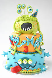 Easy Birthday Cake Ideas For 3 Year Old Boy Cute Monster Cake Monster Birthday Cakes Childrens Birthday Cakes Birthday Cake Kids