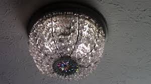 Diy Dollar Tree Crystal Basket Flush Mount Ceiling Light Youtube