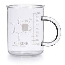 Crystal clear glass cups, espresso coffee gifts. Caffeine Beaker Mug Caffeine Molecule Mug Chemistry Mug 16 Oz Borosilicate Glass Coffee Mugs With Handle