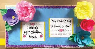 Cute sayings for teacher appreciation gifts. Teacher Appreciation Week Our Teachers Help Us Bloom Grow Houseful Of Handmade
