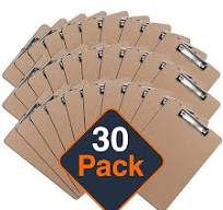 Clipboards, ECO Friendly Hardboard Clipboard 30 Pack
