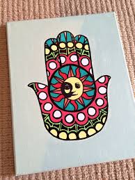 Hamsa Hand Canvas Painting Hippie Painting Diy Canvas Art Mini Canvas Art Just how many interpretations are there? pinterest