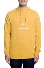 The Box Logo Pullover Hoodie In Mineral Yellow