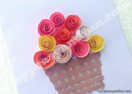 These big pretty flowers are perfect for photo backdrops, party decorations, or home deco. Diy Rolled Paper Roses Valentines Day Or Mother S Day Card Easy Peasy And Fun