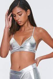 Metallic Triangle Bralette