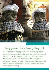 We did not find results for: Kain Poleng Bali Memiliki Fungsi Untuk Tulisan