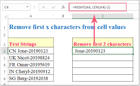 Type the whole name when you are unsure of the recipient's gender. How To Remove First Last X Characters Or Certain Position Characters From Text In Excel