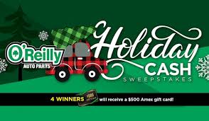 Use the coupons before they're expired for the year 2021. O Reilly Auto Parts Holiday Cash Sweepstakes Sweepstakesbible