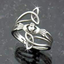Modern Claddagh Ring Medieval Jewelry Gothic Jewelry Jewelry