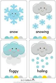Weather Flash Cards Printable Flash Cards Weather For Kids Flashcards