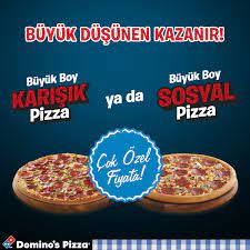 buyuk dusunen kazanir buyuk boy sosyal veya karisik pizza senin icin cok ozel fiyata pizza