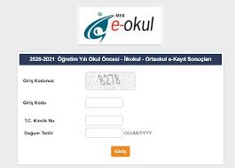 E Okul Kayit Sorgulama 2021