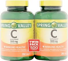 Amazon Com Valle De Primavera Vitamina C 1000 Mg Con Rose Hips 500 Tabletas Health Personal Care
