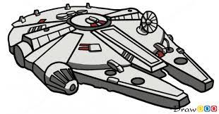 In every star wars movie you will see these incredible spaceships. How To Draw Millennium Falcon Star Wars Spaceships Star Wars Drawings Star Wars Cartoon Star Wars Tattoo