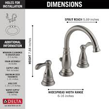 By jeff patterson in bathroom faulty cartridges are one reason you get water leaking from bathroom faucets and they're easy to take the cartridge with you to the hardware store or home depot or lowes in order to find the correct. Two Handle Widespread Bathroom Faucet 35984lf Bn Eco Delta Faucet