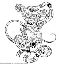 A monkey coloring book for adults: Chinese Horoscope Year Of The Monkey Coloring Pages Getcoloringpages Org Coloring Coloringbook Monkey Coloring Pages Coloring Pages Animal Coloring Pages
