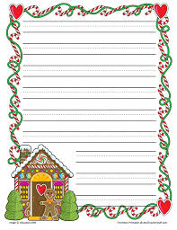 Gingerbread Printable Border Paper With And Without Lines Christmas Writing Paper Printable Borders For Paper Christmas Writing Paper
