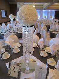 Check out our beautiful and creative wedding ideas for how to put it all together — we believe your wedding can be gorgeous without being expensive! White Sparkle Wedding Bling Centerpieces With White Rose Flower Balls Wedding Centerpieces Sparkle Wedding Bling Wedding Centerpieces