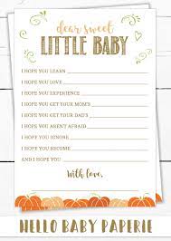 Baby Shower Games Dear Baby Pumpkins Wishes For Baby Fall Baby Shower Country Baby Shower Country Baby Shower Wishes For Baby Dear Baby