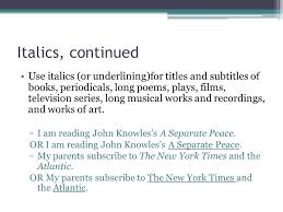 Italics And Quotation Marks Ppt Video Online Download