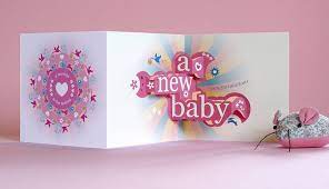 Prepare the card and mat. Nine Months In The Making 3 D Greetings Card By Open Box Design Notonthehighstreet Com