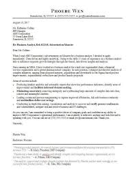Business Analyst Cover Letter Business Analyst Business Analyst Resume Cover Letter Sample