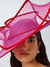 Snoxells Clara Large Disc Occasion Hat, Pink