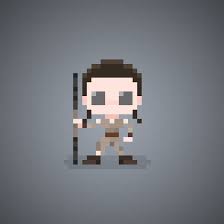 Rey Star Wars Episode 7 The Force Awakens Pixel Art Character By Manolo The Oluk Saviantoni With Images Star Wars Crafts Pixel Art Pixel Art Characters