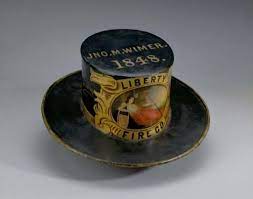 Leather Fire Hat Ca 1848 This Black Stovepipe Hat Belonged To Jonathan Wimar President Of Liberty Fire Company No 6 I Fire Hat Firefighter Art Fire Helmet