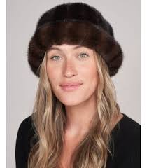 Lucy Mahogany Mink Fur Bumper Hat