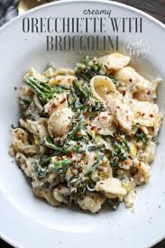 Creamy Orecchiette With Broccolini Healthy Vegan Dinner Pasta Recipes Plantbased Cleaneating