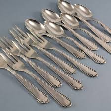 6 Cake Forks And 6 Teaspoons Fan Pattern Art Nouveau Oka Silver Plated Cutlery Set For 6 Cakefork Fork Fanpattern Si In 2020 Cake Fork Vintage Cutlery Cutlery Set