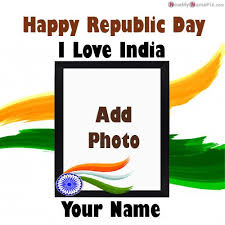 26 january image 2021 happy republic day photo wallpaper 26 January I Love My India Profile With Name Photo