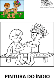 Colorir Desenho Pintura Do Indio Desenhos Para Colorir Smartkids
