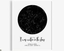 custom star map by date printable constellations chart night sky personalized digital download pdf jpg