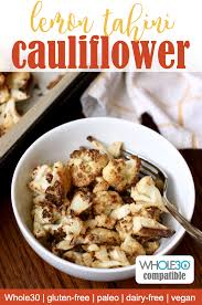 Tahini Roasted Cauliflower Vegan Gluten Free Recipe Roasted Cauliflower Whole Food Recipes Baby Fennel Recipe