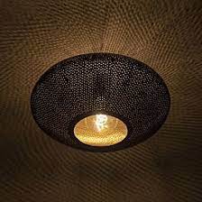 vintage ronde plafondlamp 40cm zwart met goud radiance plafondlamp slaapkamer plafond verlichting slaapkamer plafondlamp