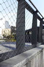 The High Line New York Webnet Mesh Balustrade Tensile Design Construct Railing Industrial Style Interior Wire Deck Railing