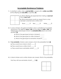 Genetics incomplete dominance and codominance graphic notes biology lessons biology classroom study biology human genetics practice worksheet 1. Incomplete And Codominance