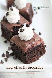 French Silk Brownies Big Green House Desserts Baked Goods Recipe Desserts Fun Baking Recipes Dessert Recipes